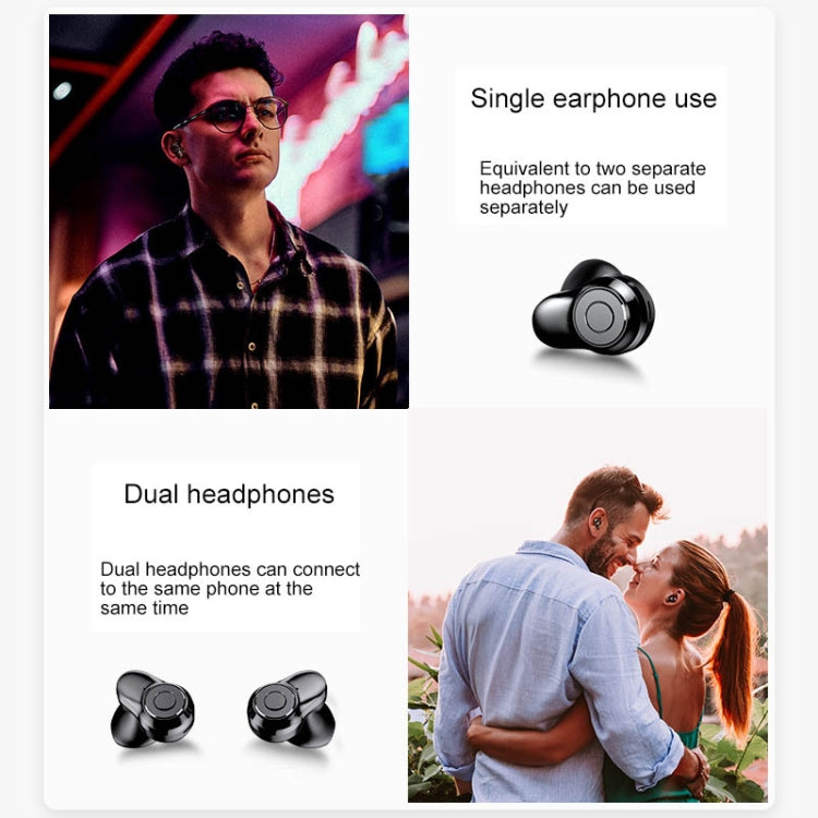 Écouteurs sans fil Bluetooth 5.0 tactiles A6 TWS avec boîtier de charge et écran LED intelligent, assistant vocal, connexion mémoire et appels HD, A6 noir, A6 bleu, A6 argent